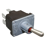 Honeywell Standard Toggle Switch; 11NT1-1A; DPDT; 15A; 277VAC; Quick Connect; Bushing 15/32" Mount